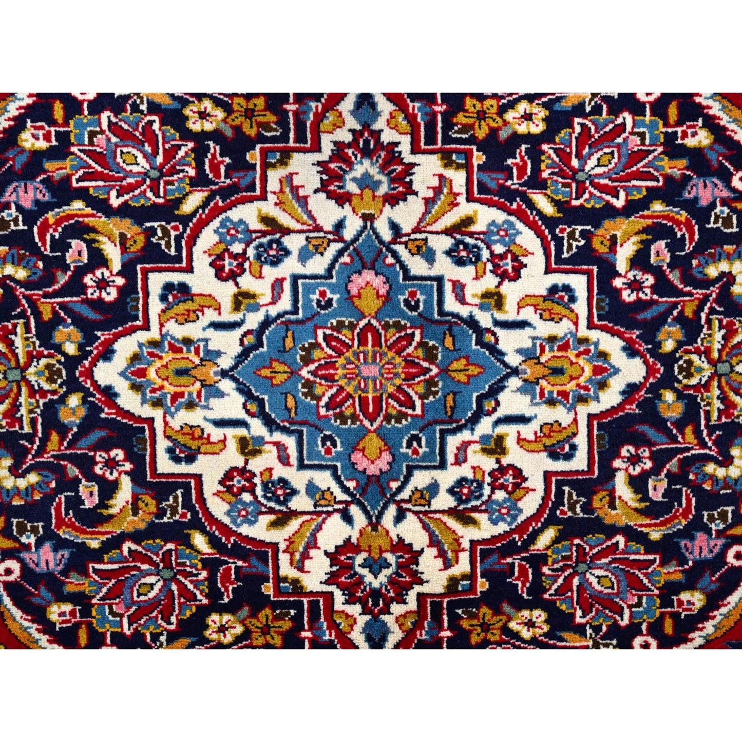 9'8"X12'10" Red Zoroastrian Kishoon Hand Knotted Soft Wool Oriental Rug