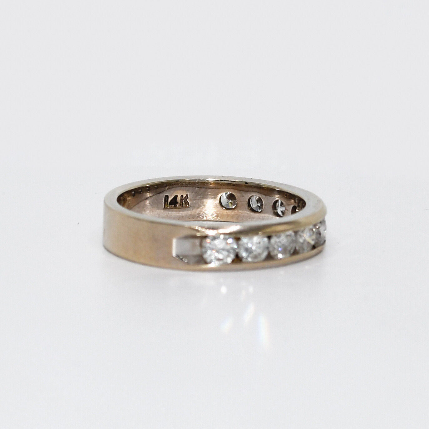 14K White Gold Diamond Band, 1.00Tdw, 3.6Gr