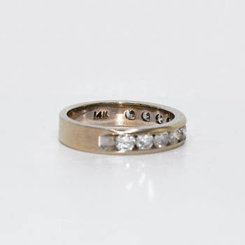 14K White Gold Diamond Band, 1.00Tdw, 3.6Gr
