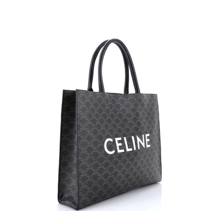 Celine Horizontal Logo Cabas Tote Triomphe Coated Canvas