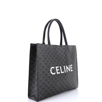 Celine Horizontal Logo Cabas Tote Triomphe Coated Canvas