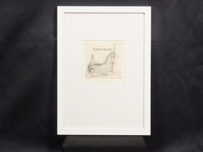 Veronika Paleckova "Capricornus" Signed Etching Limited 50 Zodiac Czech Art