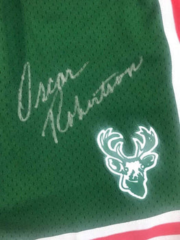 Oscar Robertson Autographed Mitchell & Ness Milwaukee Bucks Shorts (Psa)