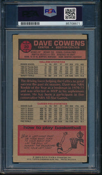 1976-77 Topps Oversized Dave Cowens Card #30 Signed/Inscribed Psa/Dna 203482