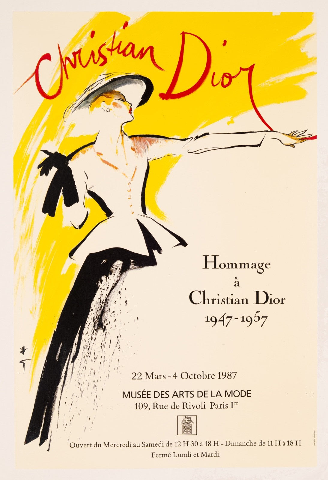 Original Poster Christian Dior Rene Gruau 1987