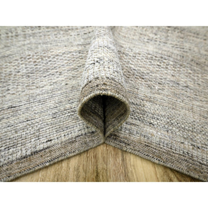 6'X9' Wood Brown Hand Knotted Rug Pure Wool Oxidized Grass Design Oriental