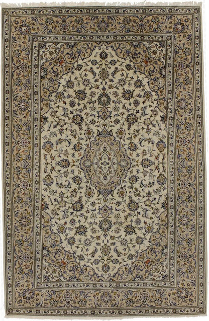Handmade Vintage Oriental Area Rug Classic Floral