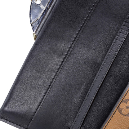 Louis Vuitton Column Clutch Reverse Monogram Canvas With Calfskin