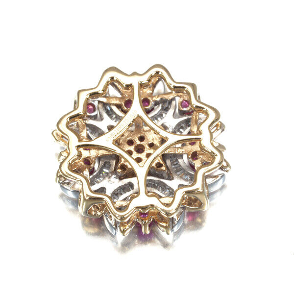 Ruby 0.15Ct Spinel 0.10Ct Diamond 0.18Ct Pendant K18