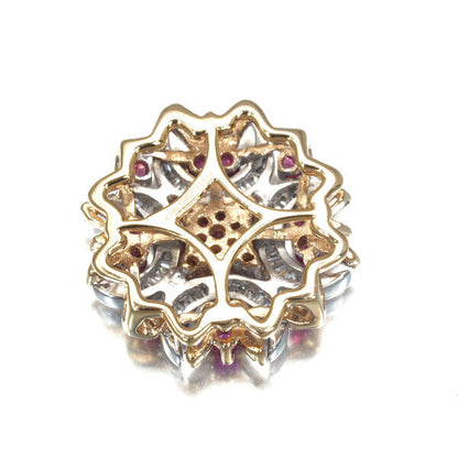 Ruby 0.15Ct Spinel 0.10Ct Diamond 0.18Ct Pendant K18