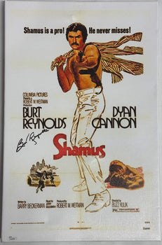 Burt Reynolds Autographed Shamus Canvas 14X21.5 Poster (Jsa)