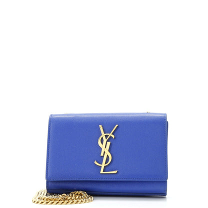 Saint Laurent Classic Monogram Crossbody Bag Grainy Leather Small