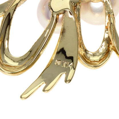 Mikimoto   Brooch Pearl Pearl Diamond K14 Yellow