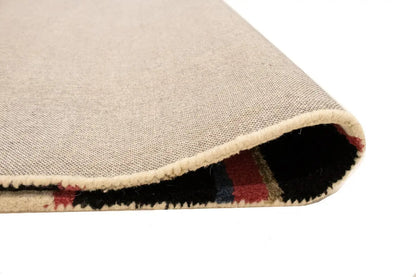 Hand-Tufted Multicolored Stripes Plush 5X8