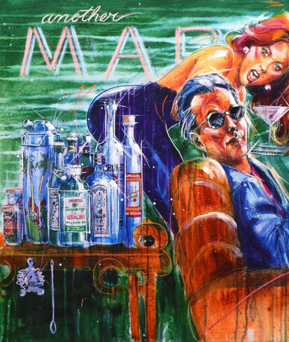 Michael Bryan - Another Martini Original Serigraph Framed Numbered
