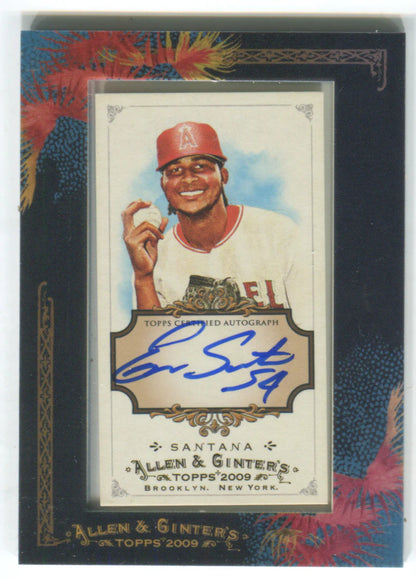 2009 Topps Allen & Ginter Ervin Santana Autographed Card