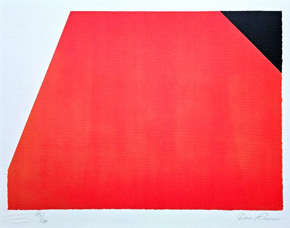 Dan Flavin Lithograph Coa Signed Op Numbered In Pencil Stamp