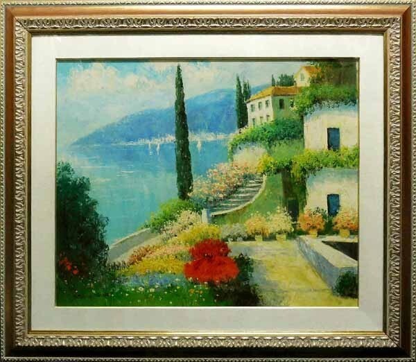 Robin Scott Original Oil Painting On Canvas Mediterranean Landscape Signed F20