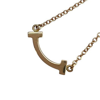 Tiffany & Co. T Smile Mini Diamond Necklace Au750