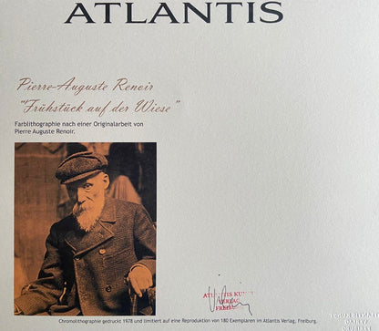 Pierre-Auguste Renoir Lithograph Coa Signed Numbered / Paul Czanne Gauguin