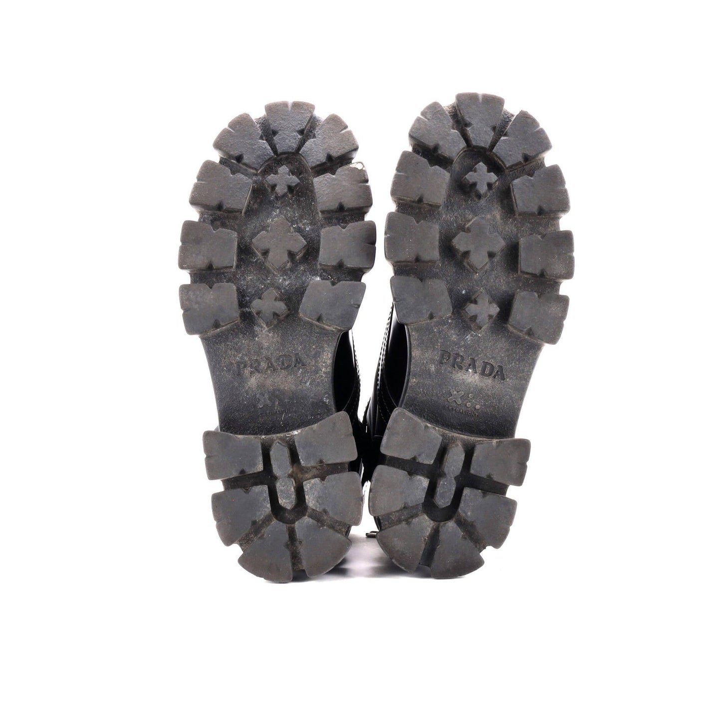 Prada Monolith Combat Boots Leather And Nylon