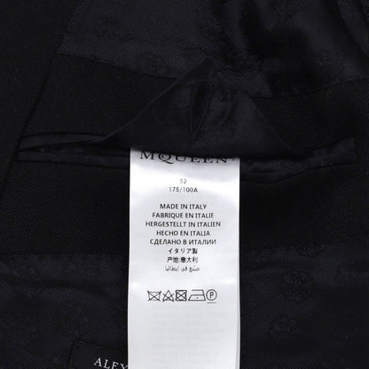 Alexander Mcqueen Men'S Colorblock Button Up Blazer Cotton And Wool Blend