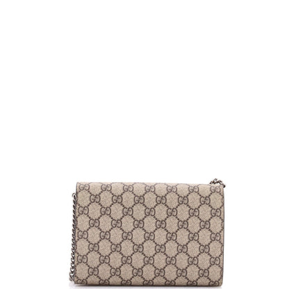 Gucci Dionysus Chain Wallet Gg Coated Canvas Small