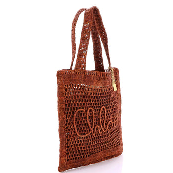 Chloe Summer Banana Tote Woven Raffia