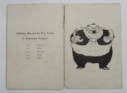 Vintage 1905 Philadelphia Athletics A'S Yearbook
