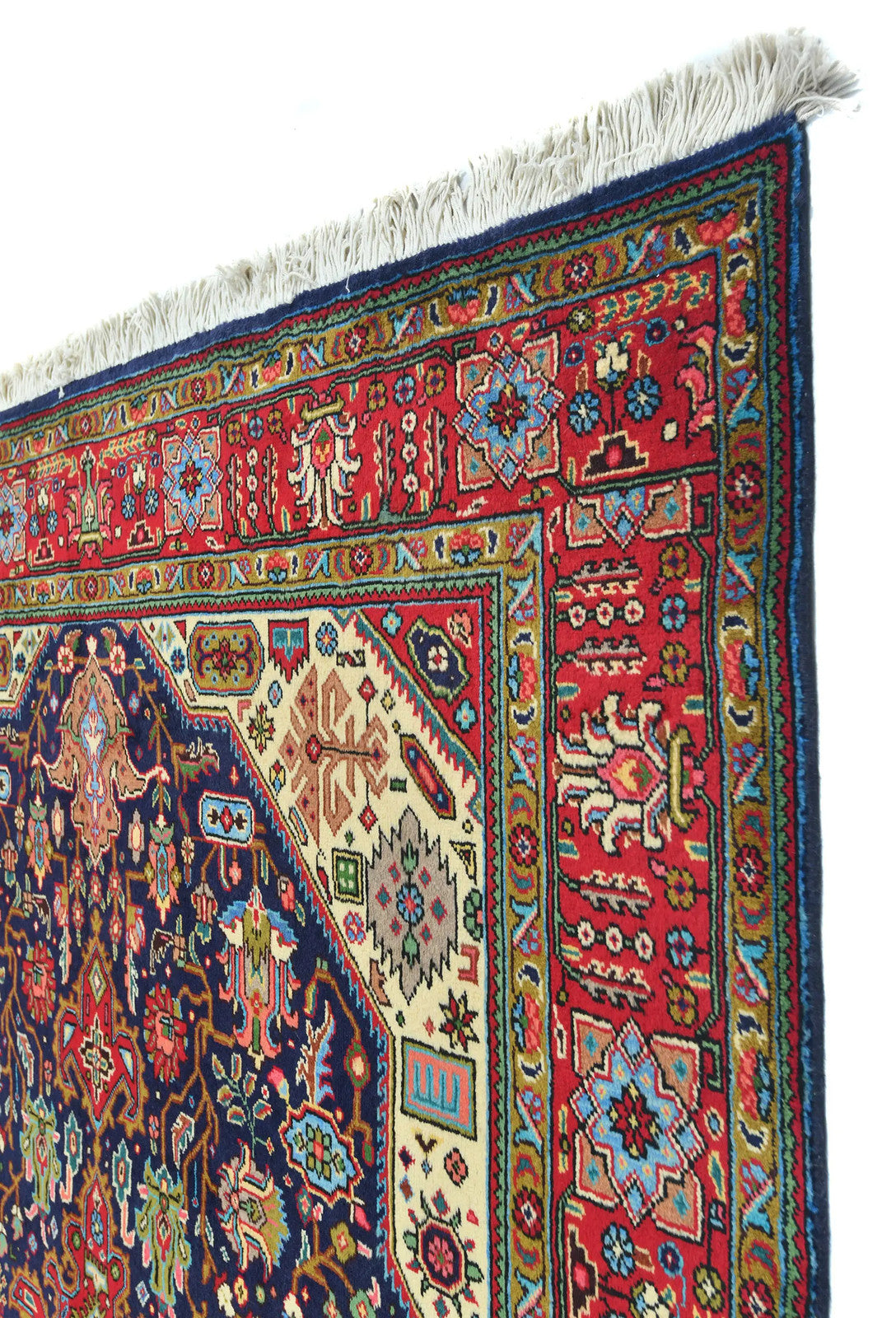 Vintage Handmade Oriental Carpet Rug Classic Floral Medallion Design 6'7X9'6