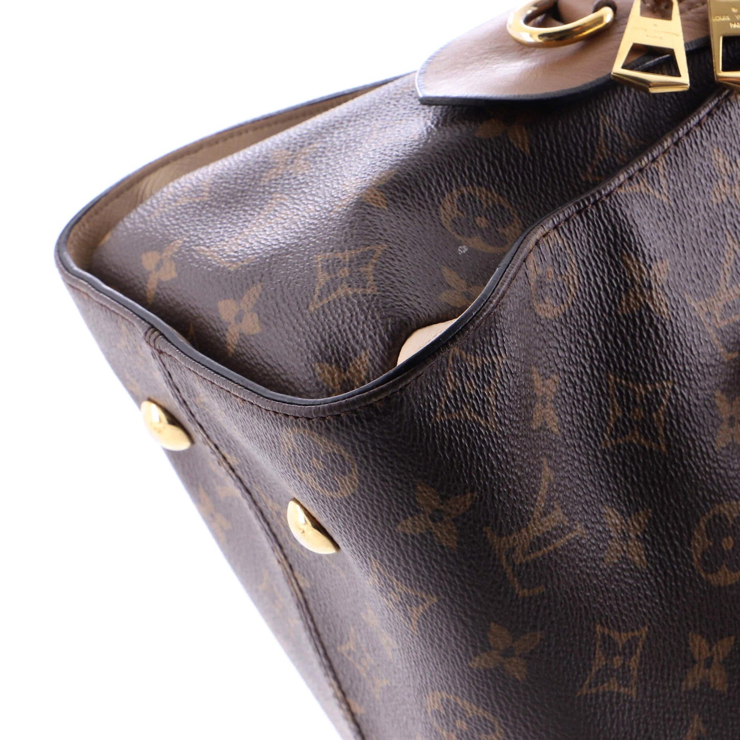 Louis Vuitton Tuileries Handbag Monogram Canvas With Leather
