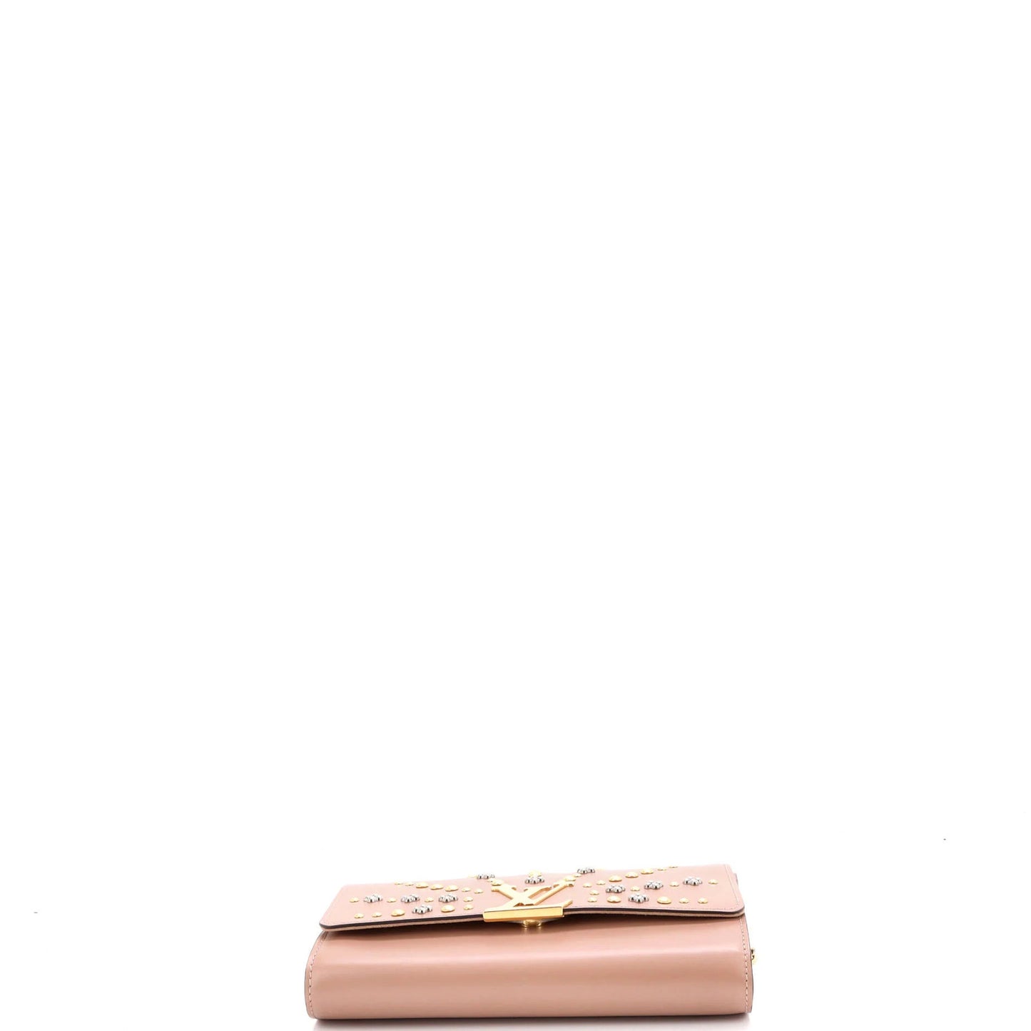 Louis Vuitton Chain Louise Clutch Studded Leather Gm