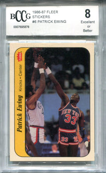 Patrick Ewing 1986-87 Fleer Stickers #6 Bccg