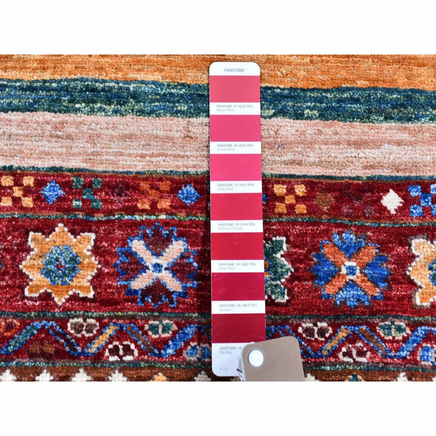 2'8"X8'3" Red Super Kazak Khorjin Design Wool Handknotted Wide Runner Rug