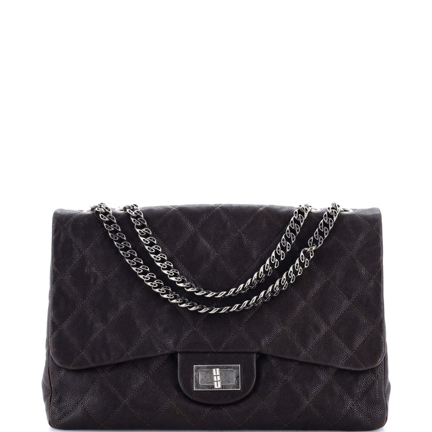 Chanel Bijoux Chain Reissue 2.55 Flap Bag Quilted Caviar 227