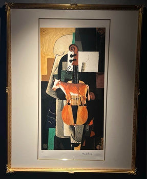 Kazimir Malevich Cow And Fiddle Limited Lithograph 191/300 Ussr Stamp Embossed