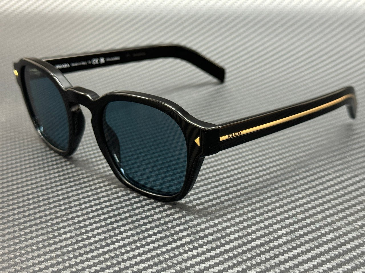 PRADA PR A16S 16K04D Black Green Polarized Unisex 52 mm Sunglasses