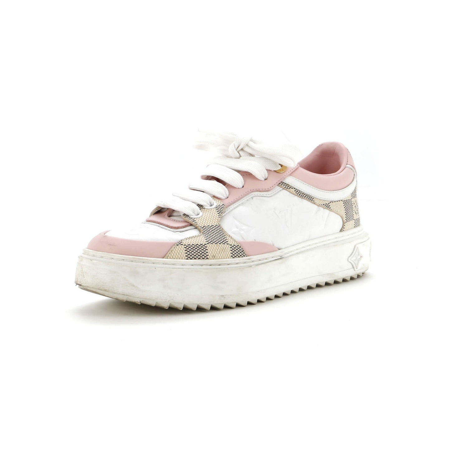 Louis Vuitton Women'S Time Out Sneakers Pastel Monogram Embossed Leather
