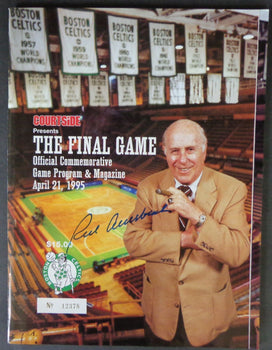 Red Auerbach Hof Signed 1995 Program Final Game