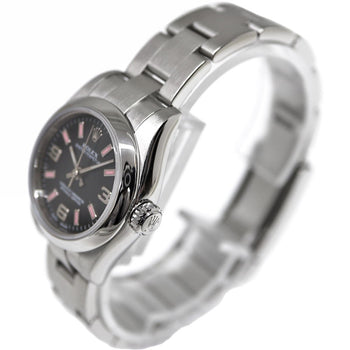 Rolex Oyster Perpetual 176200 Black Case Size 26Mm Ladies Used Watch #72177
