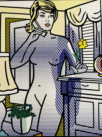 Roy Lichtenstein Lithograph Coa Signed Numbered By Hand Stamp