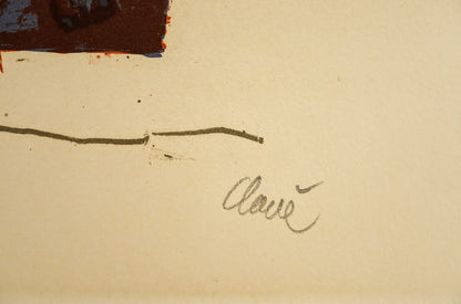 Antoni Clav 1970 Signed Lithograph With Embossing "Trobadors Vii" Ltd Ed 50