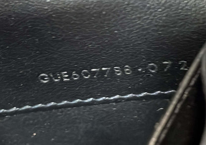 Saint Laurent Uptown Chain Wallet Crocodile Embossed Leather