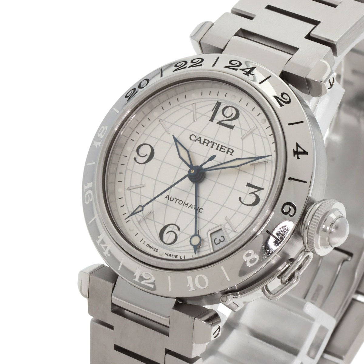 Cartier Pasha C Meridian Gmt Watches W31078M7 Stainless Steel/Stainless