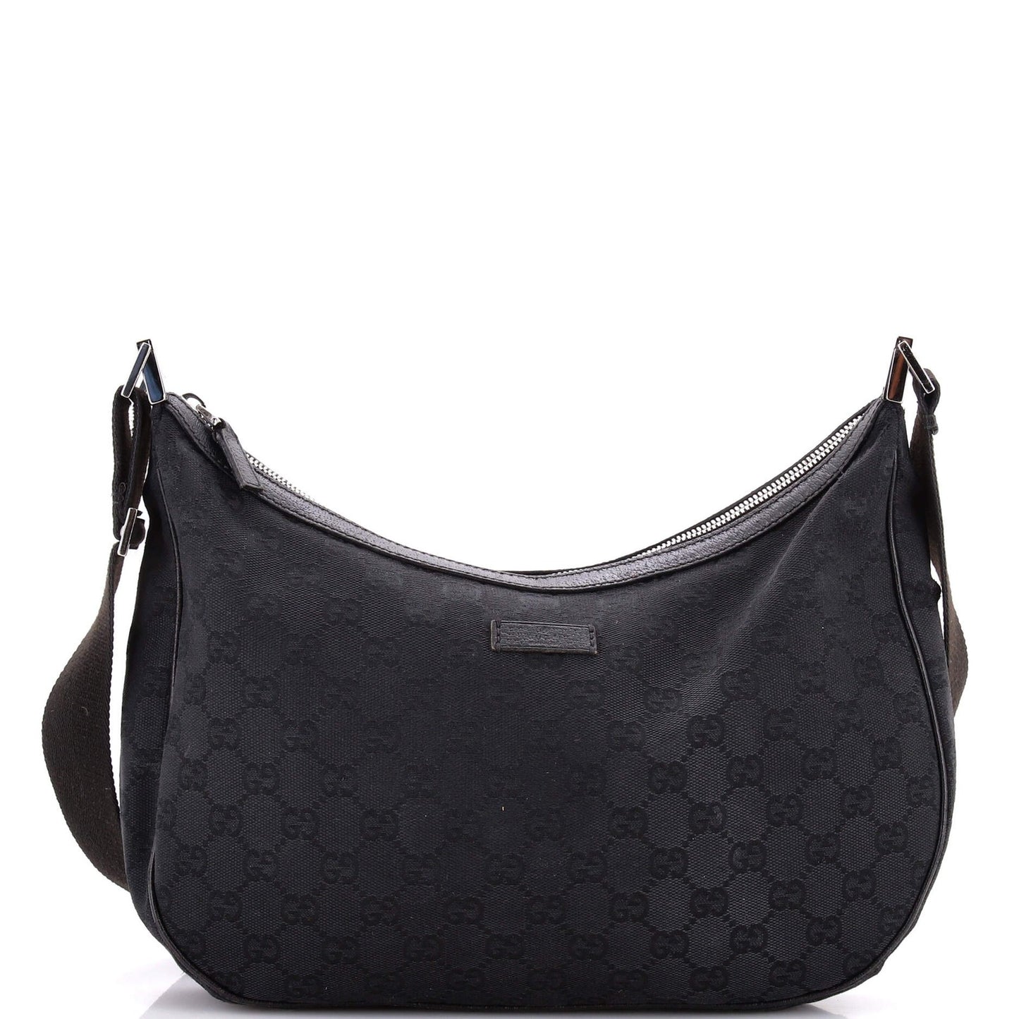 Gucci Saddle Zip Messenger Bag Gg Canvas With Leather Medium