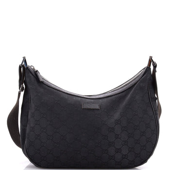 Gucci Saddle Zip Messenger Bag Gg Canvas With Leather Medium