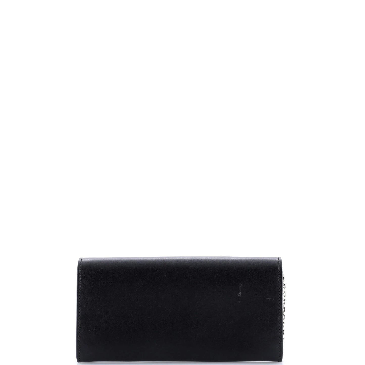 Fendi Logo Continental Wallet On Chain Studded Leather