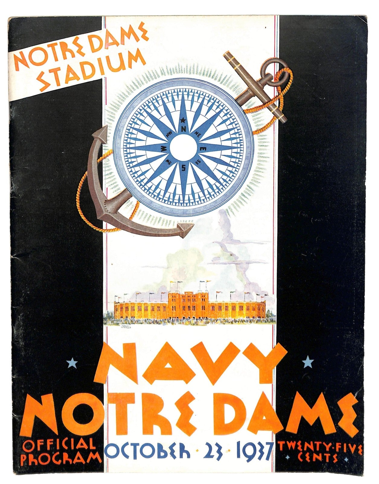 10/23/1937 Navy Vs. Notre Dame College Program 185799