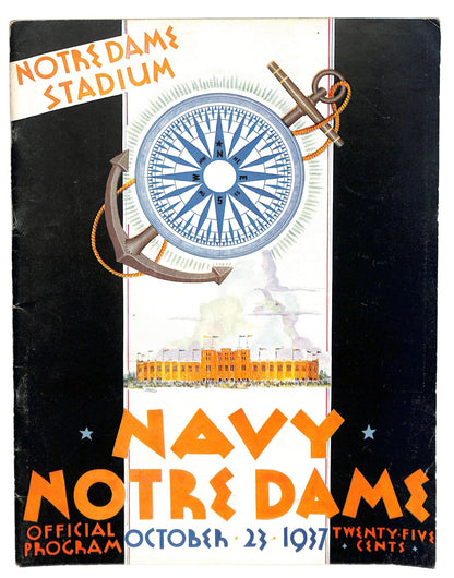 10/23/1937 Navy Vs. Notre Dame College Program 185799