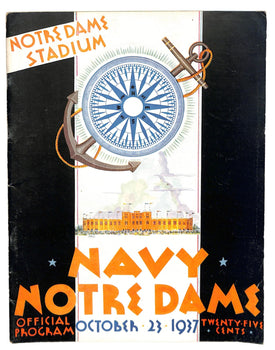 10/23/1937 Navy Vs. Notre Dame College Program 185799